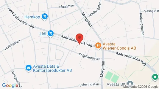 Bostadsrätter till salu i Avesta - kort over placeringen
