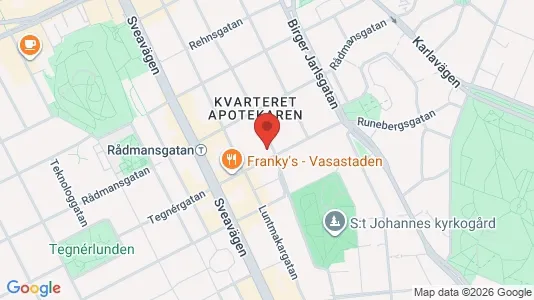 Lägenheter att hyra i Vasastan - kort over placeringen