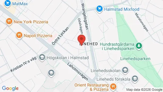 Bostadsrätter till salu i Halmstad - kort over placeringen