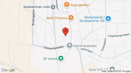 Bostadsrätter till salu i Surahammar - kort over placeringen