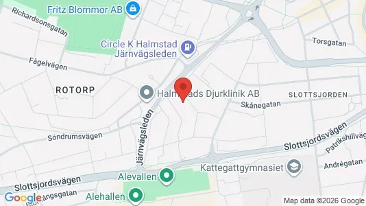Lägenheter till salu i Halmstad - kort over placeringen