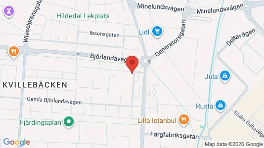 Lägenheter till salu i Lundby - kort over placeringen