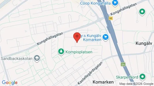 Lägenheter till salu i Kungälv - kort over placeringen