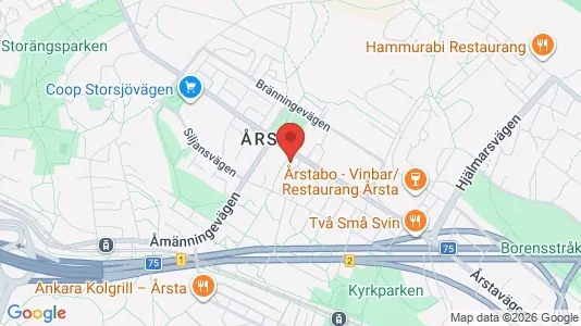 Lägenheter till salu i Hammarbyhamnen - kort over placeringen