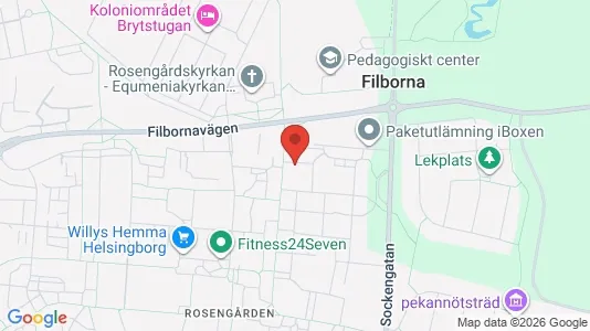 Lägenheter till salu i Helsingborg - kort over placeringen