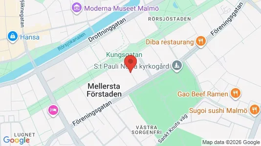 Lägenheter att hyra i Malmö Centrum - kort over placeringen