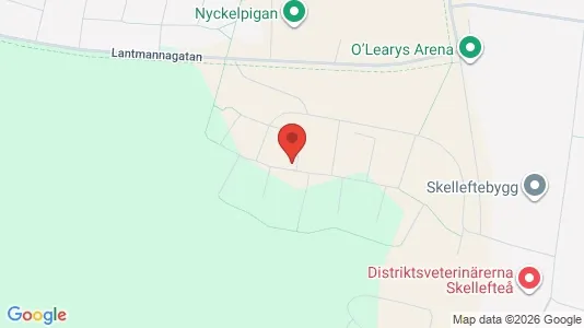 Bostadsrätter till salu i Skellefteå - kort over placeringen