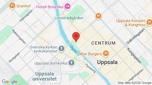 Lägenheter att hyra i Uppsala - kort over placeringen