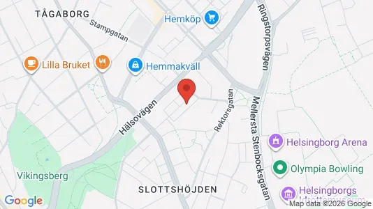 Lägenheter att hyra i Helsingborg - kort over placeringen