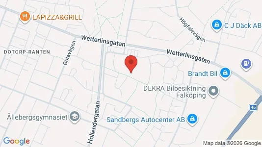 Lägenheter att hyra i Falköping - kort over placeringen
