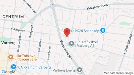 Bostadsrätter till salu i Varberg - kort over placeringen