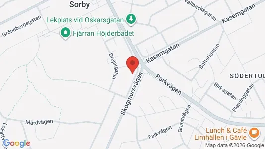 Lägenheter till salu i Gävle - kort over placeringen