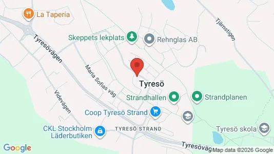 Lägenheter till salu i Tyresö - kort over placeringen