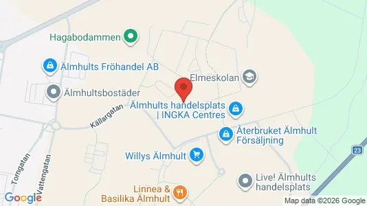 Lägenheter att hyra i Älmhult - kort over placeringen
