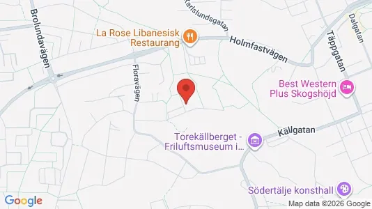 Bostadsrätter till salu i Södertälje - kort over placeringen