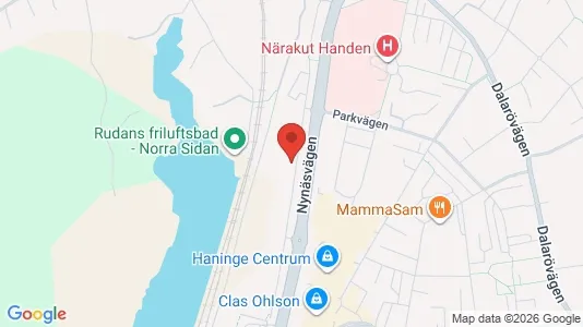 Bostadsrätter till salu i Haninge - kort over placeringen