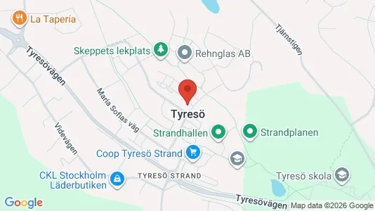 Bostadsrätter till salu i Tyresö - kort over placeringen