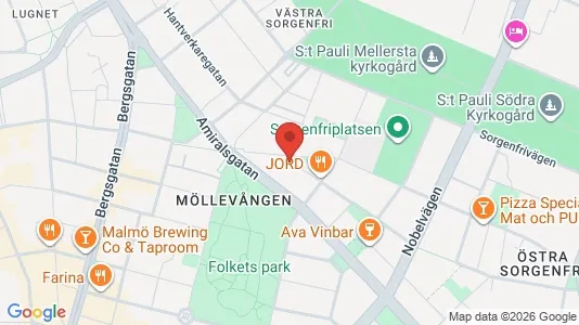 Lägenheter till salu i Malmö Centrum - kort over placeringen