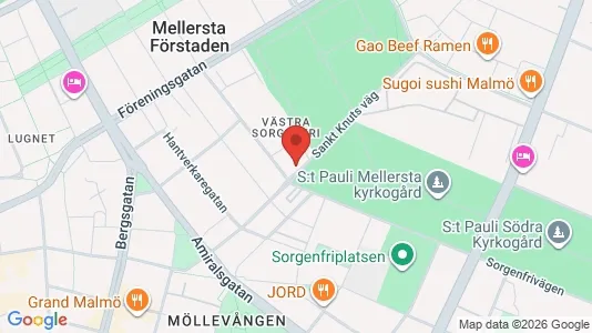 Lägenheter till salu i Malmö Centrum - kort over placeringen
