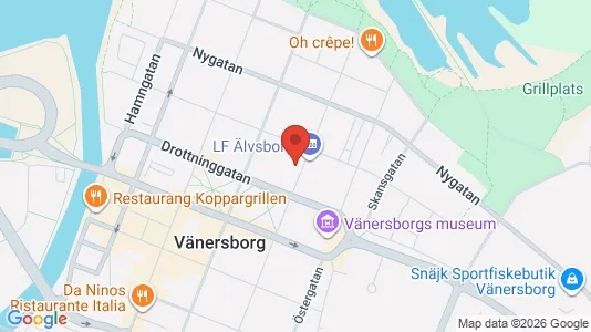 Bostadsrätter till salu i Vänersborg - kort over placeringen