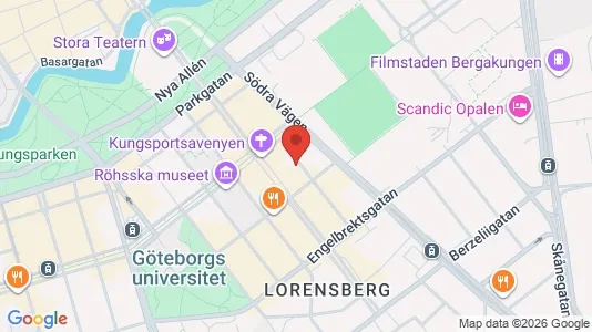 Lägenheter till salu i Göteborg Centrum - kort over placeringen