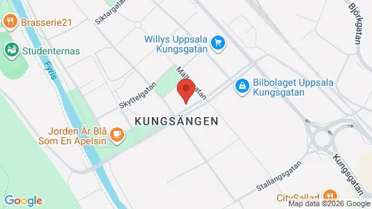 Lägenheter till salu i Uppsala - kort over placeringen