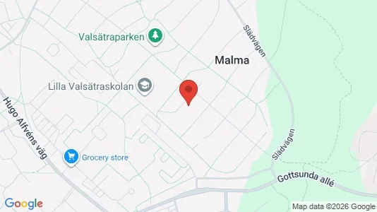 Radhus till salu i Uppsala - kort over placeringen