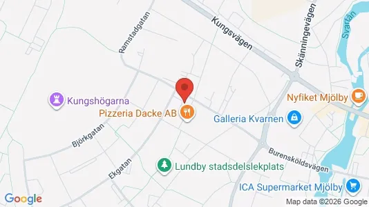 Bostadsrätter till salu i Mjölby - kort over placeringen