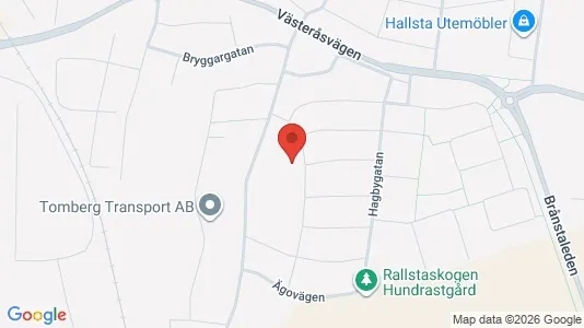Bostadsrätter till salu i Hallstahammar - kort over placeringen