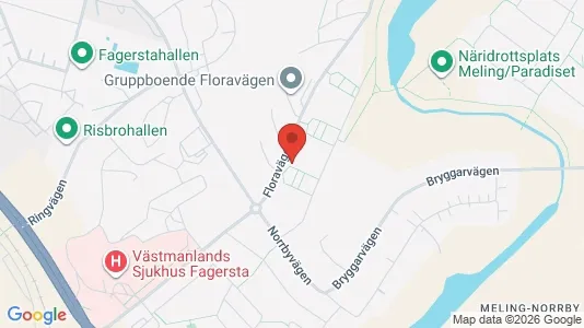 Bostadsrätter till salu i Fagersta - kort over placeringen
