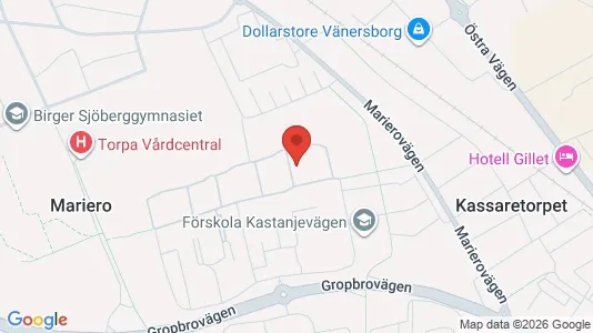 Lägenheter till salu i Vänersborg - kort over placeringen