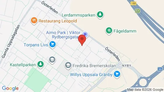 Lägenheter till salu i Uppsala - kort over placeringen