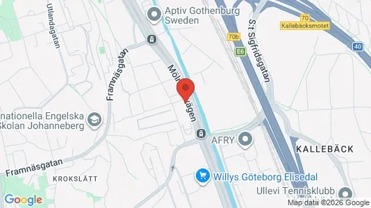 Lägenheter till salu i Johanneberg - kort over placeringen