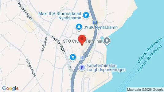 Lägenheter att hyra i Nynäshamn - kort over placeringen