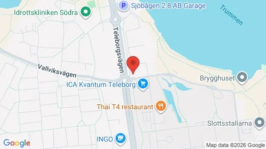 Bostadsrätter till salu i Växjö - kort over placeringen