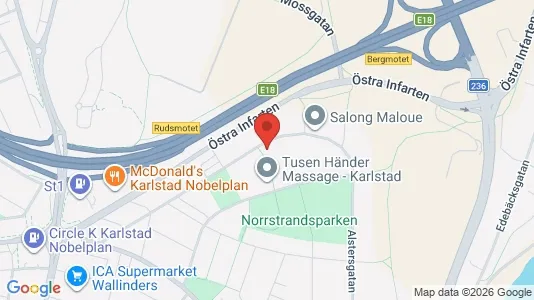 Bostadsrätter till salu i Karlstad - kort over placeringen