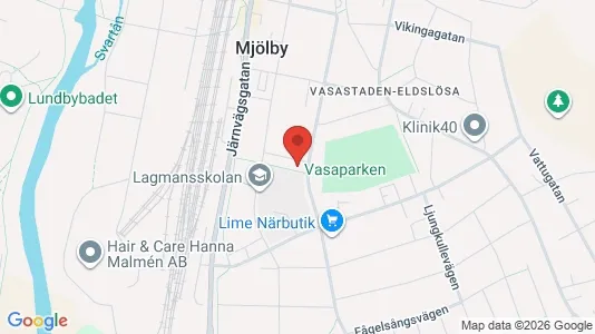 Bostadsrätter till salu i Mjölby - kort over placeringen