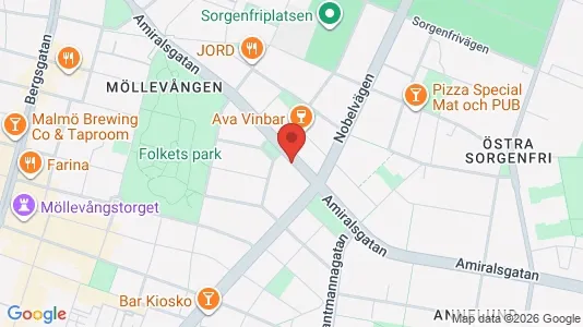 Lägenheter till salu i Malmö Centrum - kort over placeringen