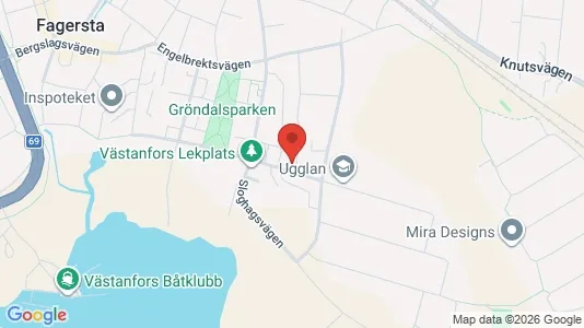 Bostadsrätter till salu i Fagersta - kort over placeringen