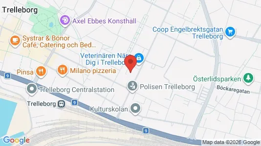 Lägenheter att hyra i Trelleborg - kort over placeringen
