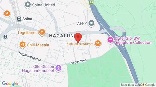 Lägenheter att hyra i Solna - kort over placeringen
