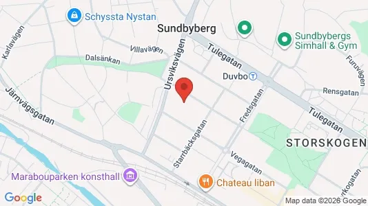 Bostadsrätter till salu i Sundbyberg - kort over placeringen