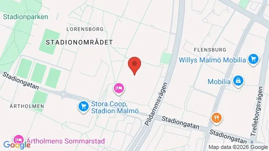 Lägenheter till salu i Malmö Centrum - kort over placeringen