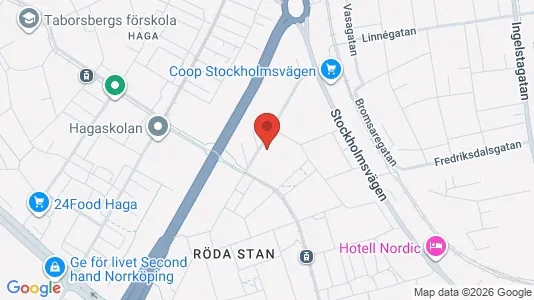 Lägenheter till salu i Norrköping - kort over placeringen