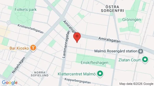 Lägenheter till salu i Malmö Centrum - kort over placeringen