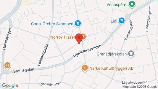 Lägenheter att hyra i Örebro - kort over placeringen