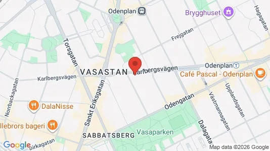 Lägenheter att hyra i Vasastan - kort over placeringen