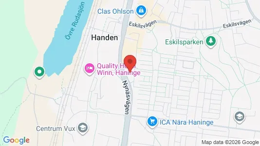 Lägenheter att hyra i Haninge - kort over placeringen