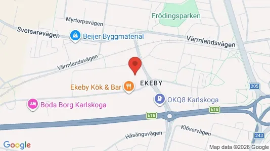 Bostadsrätter till salu i Karlskoga - kort over placeringen