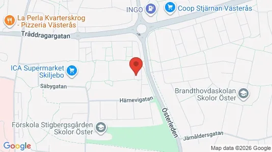 Bostadsrätter till salu i Västerås - kort over placeringen